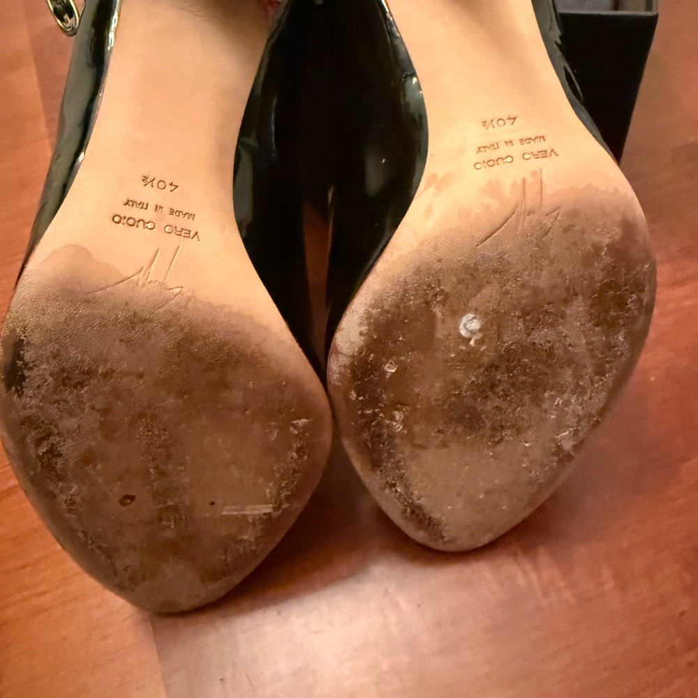 Giuseppe Zanotti Black Patent Peep Toe Heels - Picture 6 of 14